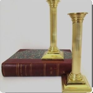 Baldwin Brass Column candlesticks